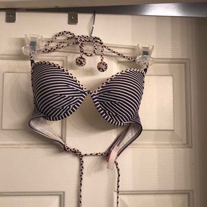 Victoria’s Secret blue and stripped top and bottom